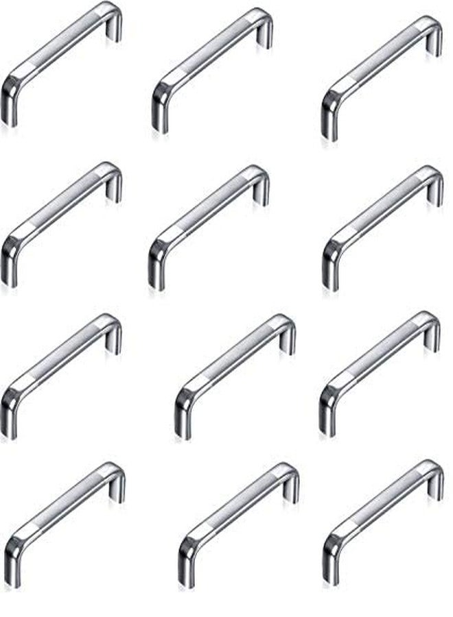 Implemental Bosney Stainless Steel Oval D Drawer/Pull Handles/Cabinet Handles 15mm 4" Inch, (Pack of 12) (Silver) - Image 1